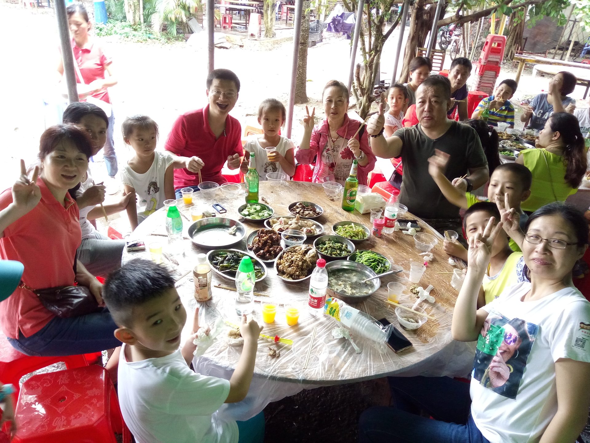 Countryside lunch with local dishes